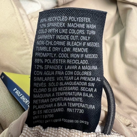 All In Motion Men’s 8” Khaki Golf Shorts Size 38 - Picture 9 of 9